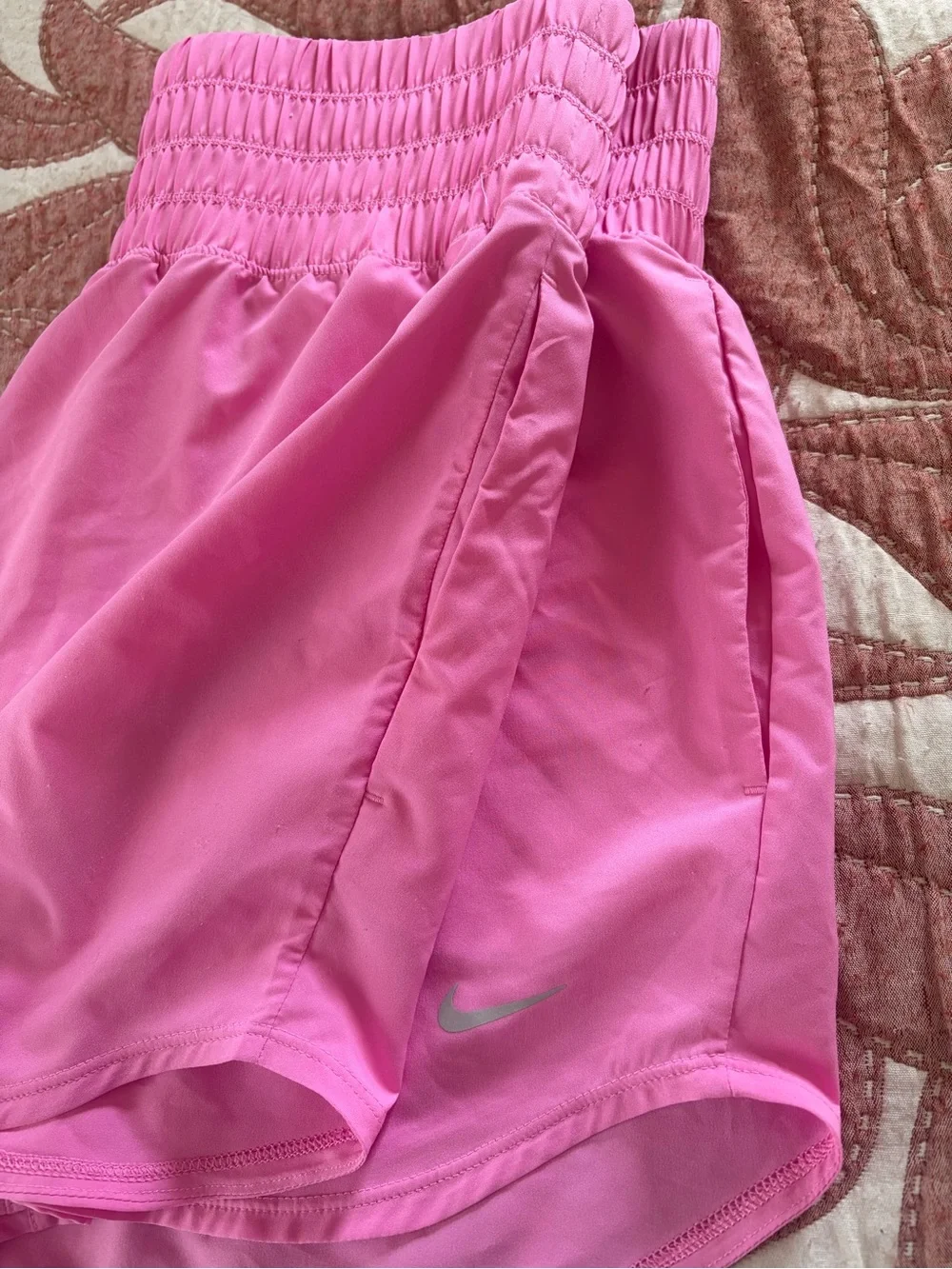 Nike Dri-fit Bubblegum Pink High Wasted Lined Athletic Short Large